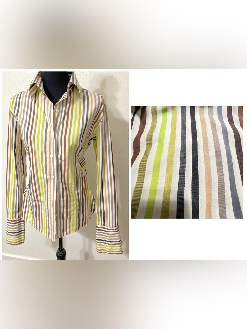 Burberry Striped Button-Down Shirt Classic Luxury Sophisticated  Versatile